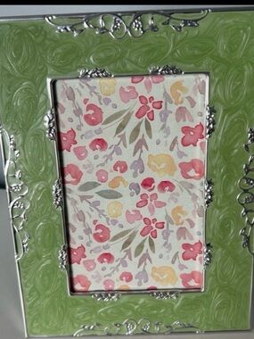 Green Embossed Decorative Picture Frame
New in Box  3.5” x 5.5”